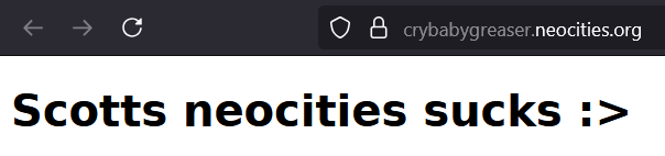 Crybaby's 'scotts neocities sucks :>